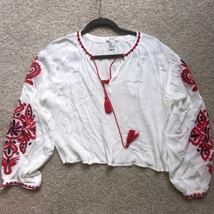 F21 Embroidery Blouse